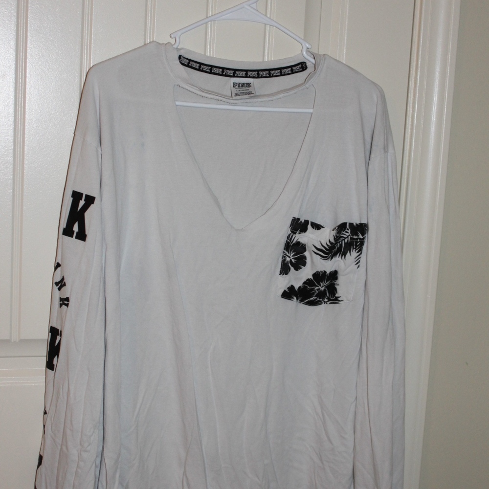 VS PINK floral long sleeve t-shirt